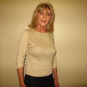 Christine Phillipe Metallic Gold Sweater